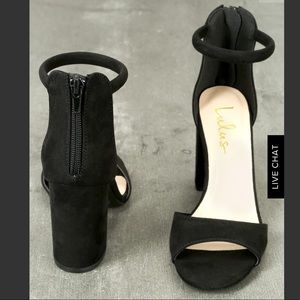 Lulu's Shoes - Black Suede Ankle Strap Heel Lulu's Shoes - Black Suede Ankle Strap Heel